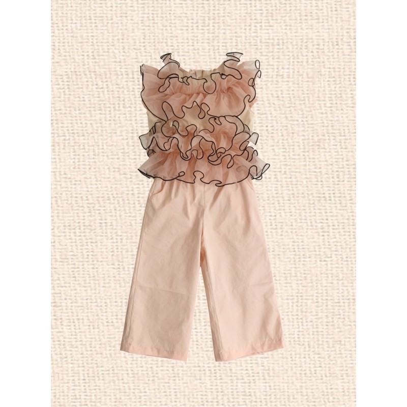Girls casual light pink set